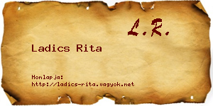 Ladics Rita névjegykártya