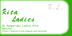 rita ladics business card
